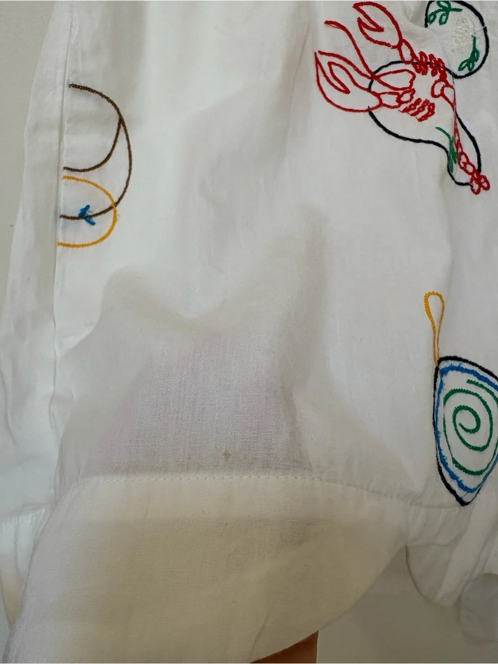 NWOT Celandine Picnic Embroidered Poplin Scalloped Pull-On Shorts Size XL